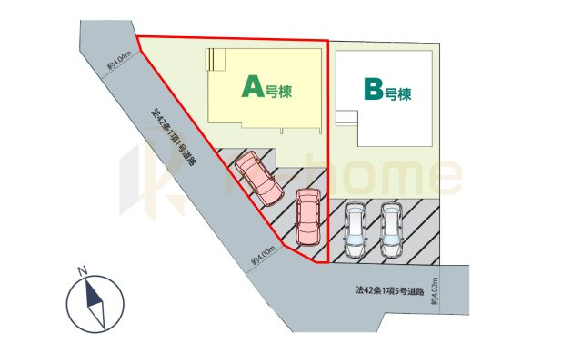 流山市江戸川台東1丁目　新築戸建て　A号棟の区画図|大きなお買い物だからこそ、メリット・デメリットを伝えさせて頂きます。
R-homeにお任せください♪