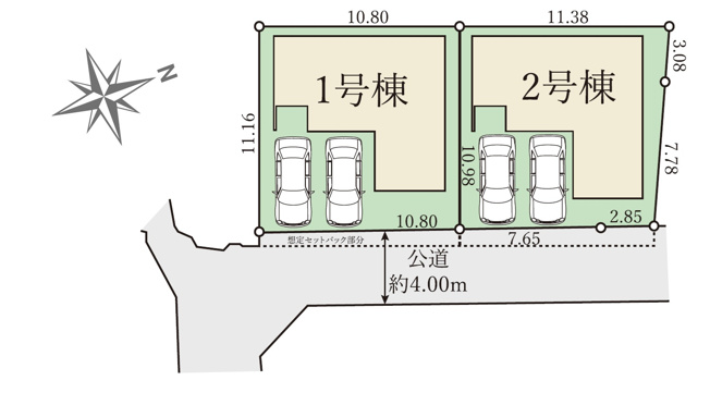 【区画図】 | 姫路市八代1期（全2棟）2号棟 | 2号棟です。