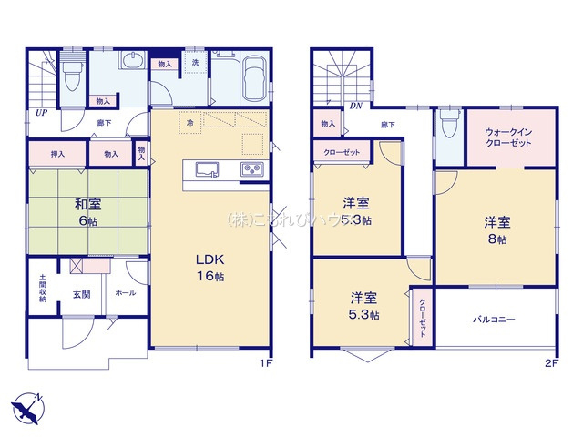 鴻巣市小松1丁目　新築一戸建て　14区画　09の間取り|鴻巣市小松1丁目　新築一戸建て　14区画　09、4LDK、土地面積168.45m2、建物面積112.61m2