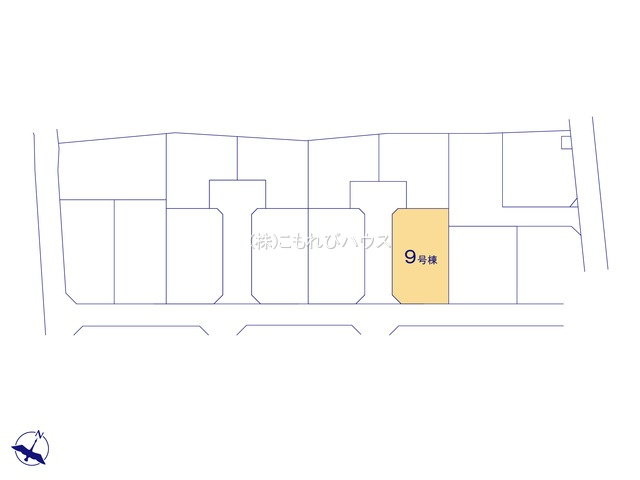 鴻巣市小松1丁目　新築一戸建て　14区画　09の区画図|9号棟