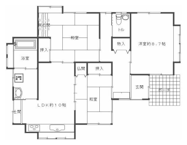 大網白里市南横川　平屋中古戸建の間取り|図面と現況に相違がある場合、現況を優先致します。