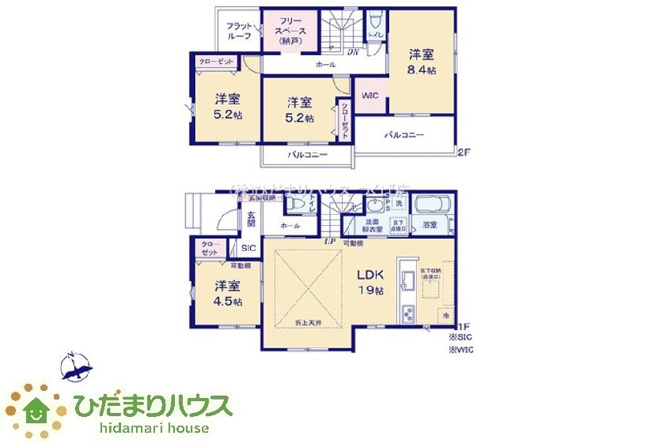 【間取り】 | ひたちなか市津田4期　新築戸建　 | 納戸やSIC,WIC等収納豊富な間取りです。
