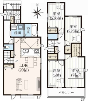 【外観】 | 【仲介手数料無料！！】府中市是政２丁目　建築条件なし売地（全２区画）３区画　4090万円
