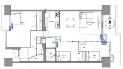 多摩川ハイム３号棟の間取り