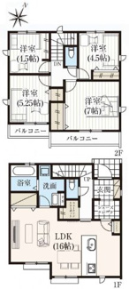 【外観】 | 【仲介手数料無料！！】府中市是政２丁目　建築条件なし売地（全２区画）4区画　3690万円
