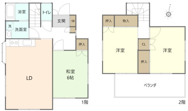 根小屋戸建の間取り
