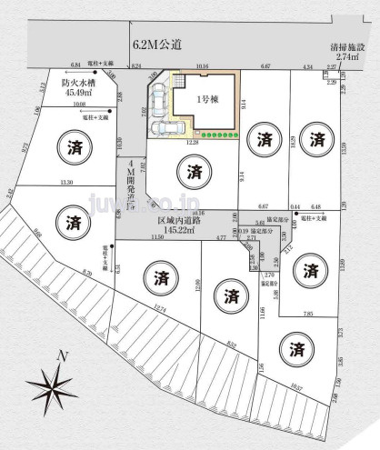 【新築分譲住宅】朝霞市岡5期　全1棟　1号棟の区画図