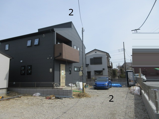 【仲介手数料無料】新築戸建　熊谷市末広4-11-32（全2棟）の前面道路含む現地写真