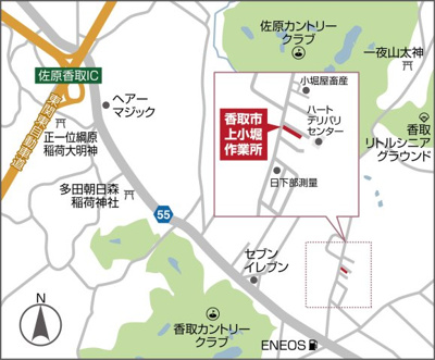 【地図】 | 香取市上小堀　作業所・倉庫