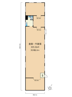 【間取り】 | 香取市上小堀　作業所・倉庫
