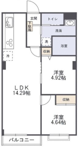 武蔵野マンションの間取り