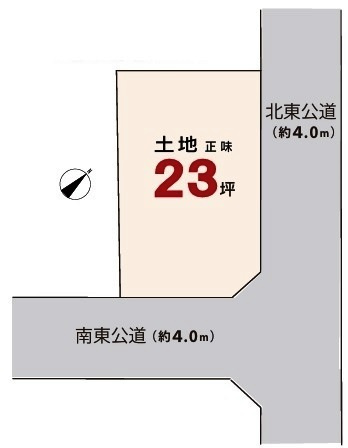 鶴ヶ島市鶴ヶ丘　建築条件なし売地　東武東上線『鶴ヶ島駅』徒歩17分　【第二小学区】の区画図
