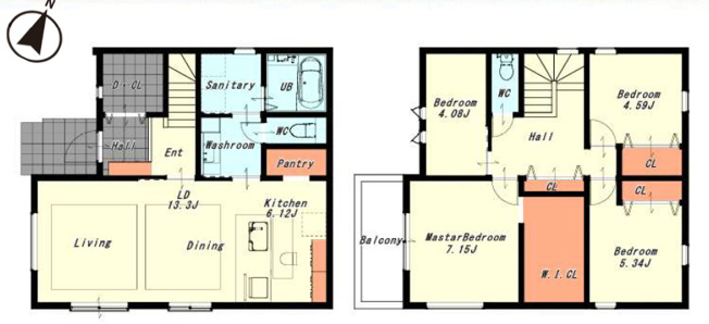 【間取り】 | 加古川市尾上町池田（全１棟）新築 | 4LDK＋WICです。