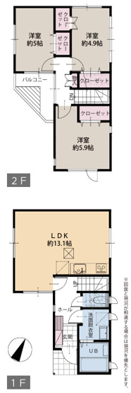 【間取り】 | 綾瀬市上土棚南2丁目　中古戸建て【仲介手数料無料】 | 海老名市を中心に地域密着で営業♪不動産のことなら「大樹不動産」へ