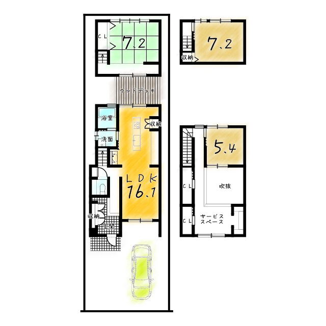 紫竹上芝本町の間取り