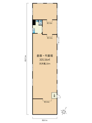 【区画図】 | 香取市上小堀　貸作業場・倉庫