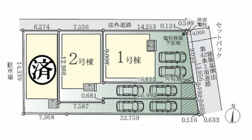 【区画図】 | 【仲介手数料０円】藤沢市亀井野8期　新築一戸建て　全3棟 | 藤沢市亀井野8期　新築一戸建て　全3棟