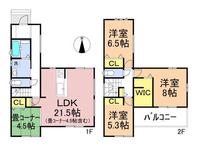 ファーストタウン　岐阜市八ツ梅町第１　全２区画分譲の間取り|■2号棟　■ヤマダ不動産　株式会社リライフ　
■夢のマイホーム購入をフルサポートします！