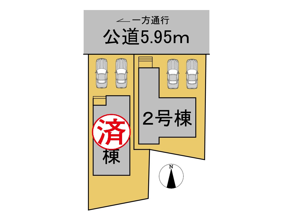 ファーストタウン　岐阜市八ツ梅町第１　全２区画分譲の区画図|■区画図
■YAMADA電機の　ヤマダ不動産　株式会社リライフ　
いつでもお問合わせ下さい。