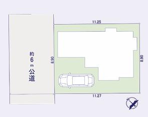 久喜市栄１丁目　中古一戸建ての区画図|1区画