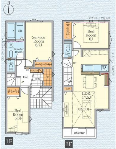【間取り】 | 【仲介手数料０円】海老名市国分南7期　新築一戸建て　3号棟　全3棟 | 3号棟【仲介手数料０円】海老名市国分南7期　新築一戸建て　全3棟