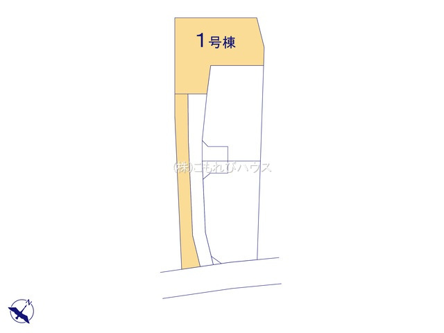 鴻巣市本町7丁目　新築一戸建て　ブルーミングガーデン　01の区画図|1号棟