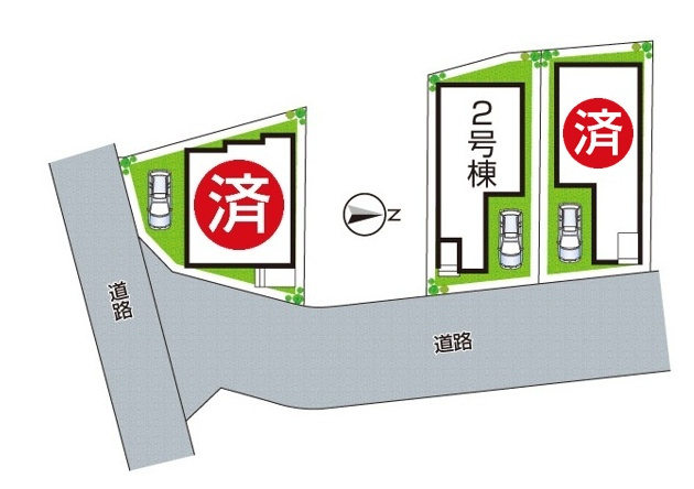 尼崎市武庫町　第2期　新築一戸建ての区画図|全3区画