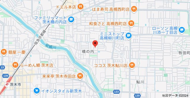 サンコート橋の内の地図