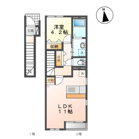 ウェルト　Ｄの間取り