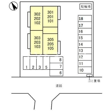 フェリーチェ　MAEBASHIの区画図|高崎、前橋のお部屋探しはエンドスケープまで！お客様の理想お聞かせ下さい♪