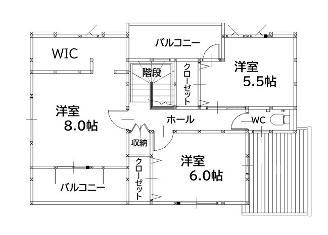 遠賀郡水巻町頃末南2丁目2期1号棟の間取り