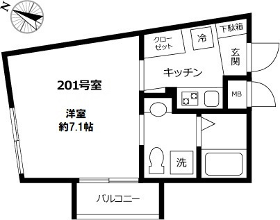 POSITIVE市谷台の間取り