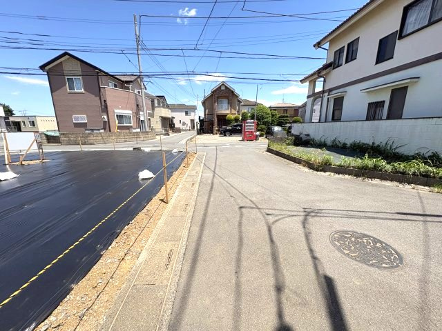 上尾市大谷本郷土地の前面道路含む現地写真
