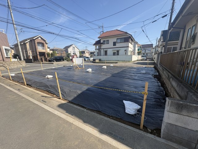 上尾市大谷本郷土地の前面道路含む現地写真