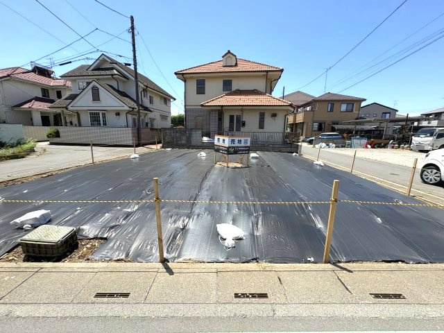 上尾市大谷本郷土地の前面道路含む現地写真