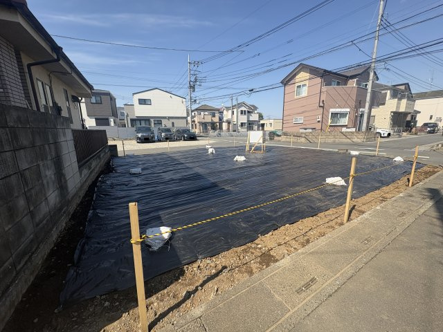 上尾市大谷本郷土地の前面道路含む現地写真