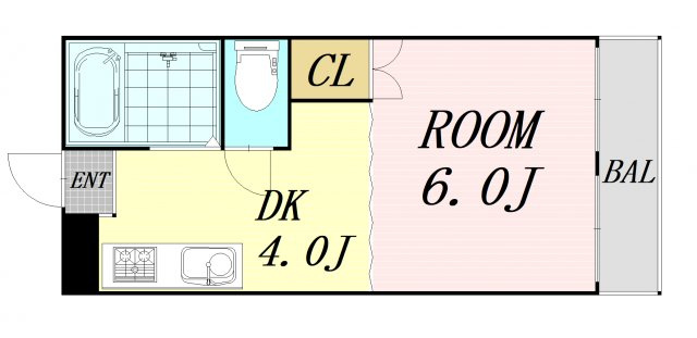メゾン扇町　仲介手数料無料の間取り