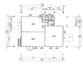 白鳥町貸倉庫・事務所の間取り|事務所1階