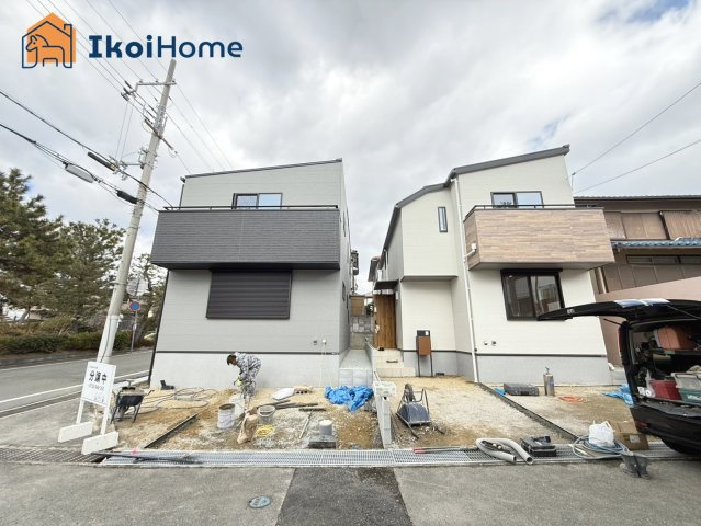 明石市松が丘1丁目　2号棟　新築戸建の前面道路含む現地写真|【ホームページに現地動画掲載中】●年中無休：当日予約可●神戸市、明石市初。契約前に新築の住宅診断実施