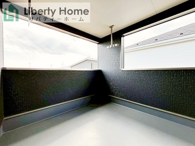 常総市新石下第10　新築戸建　2号棟のバルコニー