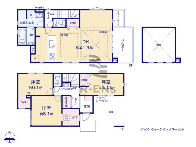 【間取り】 | 西東京市泉町５丁目　新築戸建て | 3LDK・土地面積101.55ｍ2・建物面積110.53ｍ20