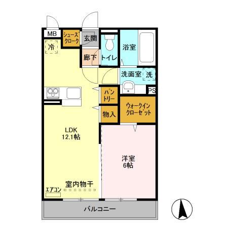 ゼピュロス学園の森 Kの間取り