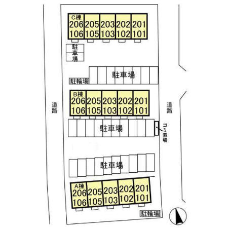 サニープレイス Cの区画図