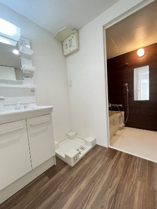 Cassaの洗面所|脱衣スペースもあります