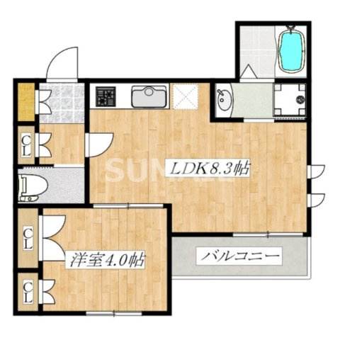 グランドゥールRK浦和の間取り|南東向きの角部屋です☆