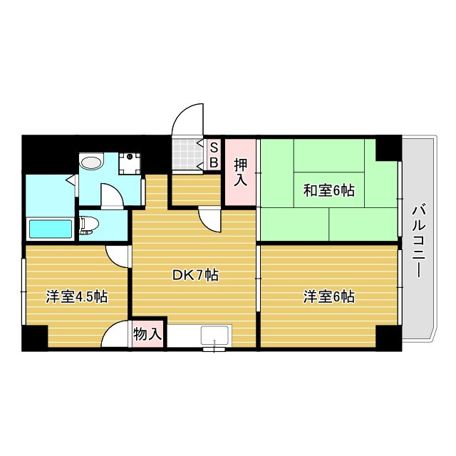 レック西長堀マンションの間取り