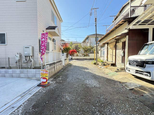 松戸市根木内新築戸建の前面道路含む現地写真|北西側前面道路