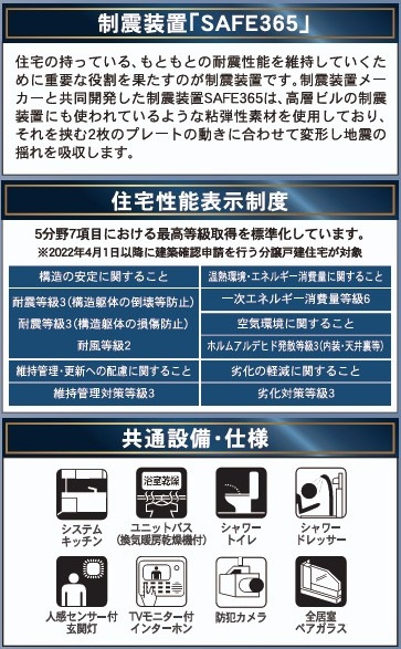新築戸建・新築建売　福島市郷野目第3　清明小・福島第一中のその他|〈住宅性能、住宅設備〉制震装置「SAFE365」で地震の揺れを吸収する家！