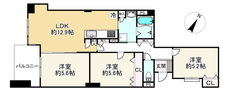 コスモ守山5番館の間取り