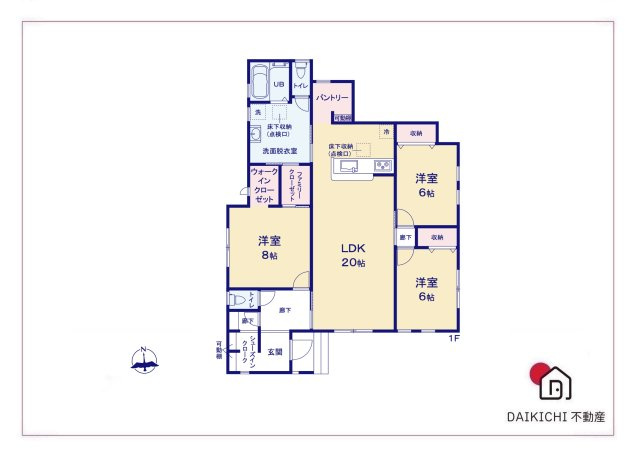 【間取り】 | 熊谷市末広第5  LiveleGarden.s　新築戸建　全2棟　1号棟 | 1号棟